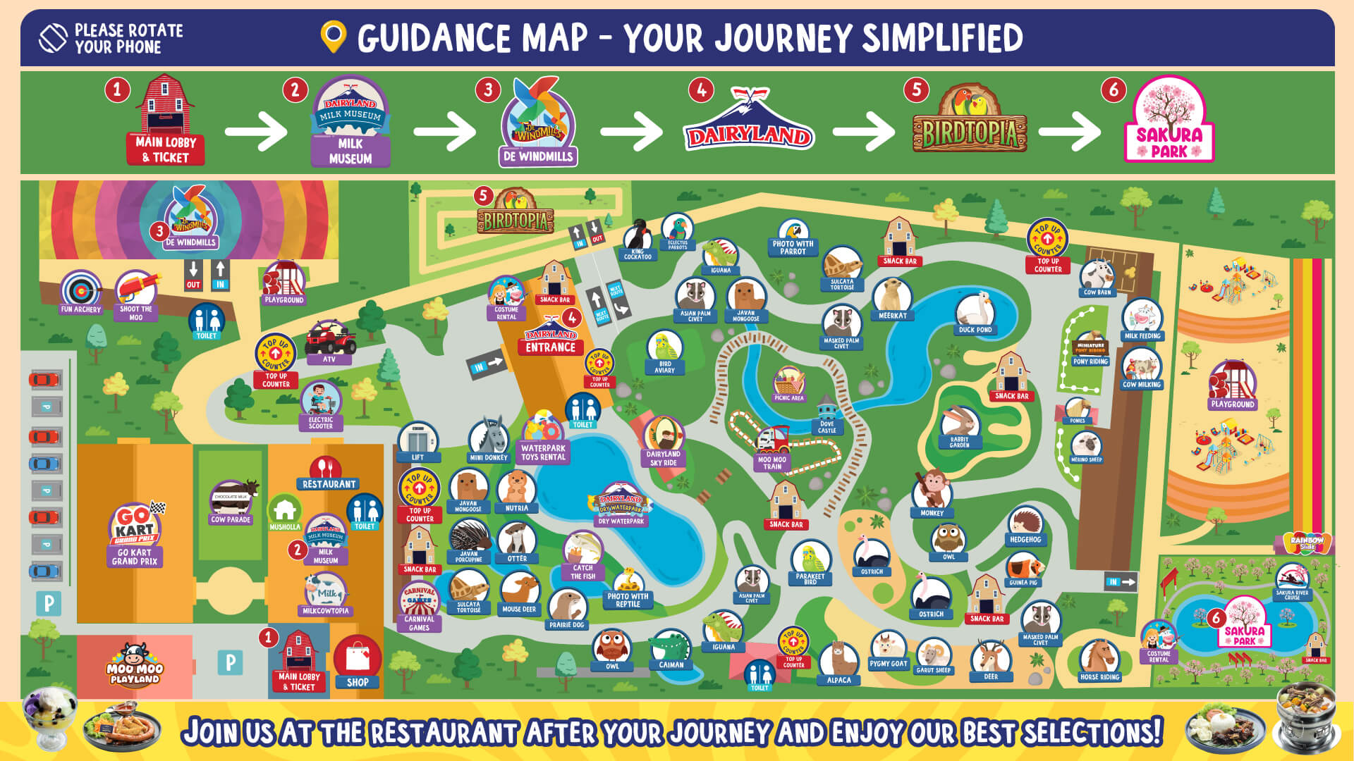 Peta area Dairyland Farm Theme Park Prigen