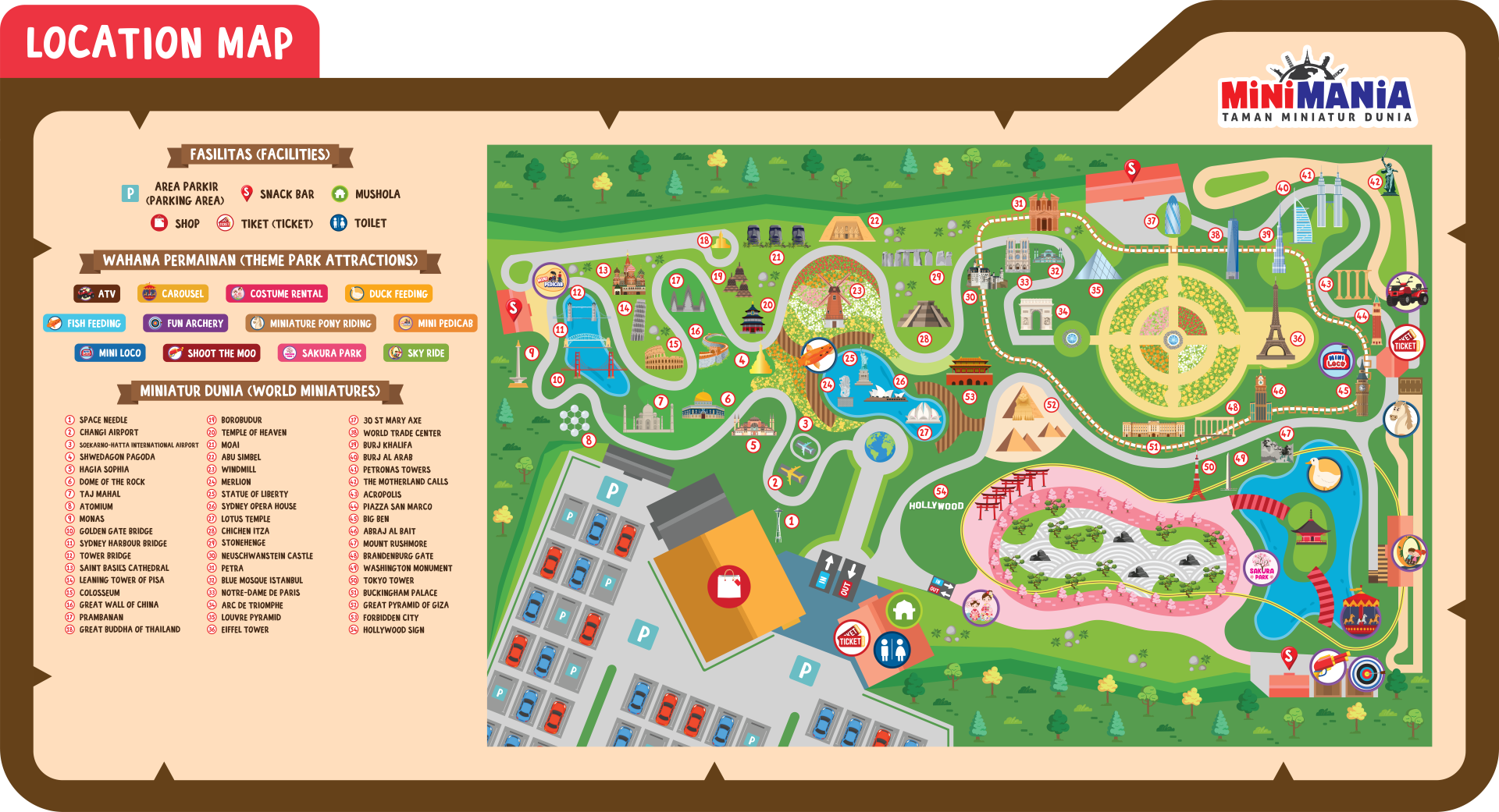 Peta area Minimania Lembang